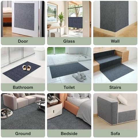 Claw resistant scratch protector mat bundle pack showing the roll and ten steel twisting pins