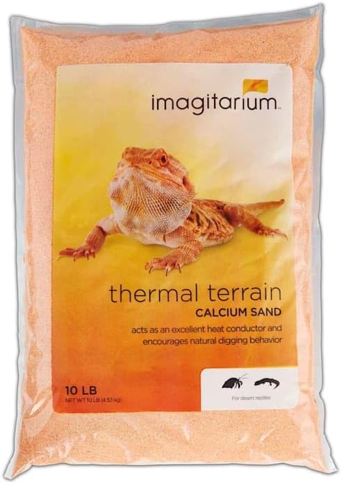Imagitarium Orange Calcium Reptile Sand 10 pounds bag front view