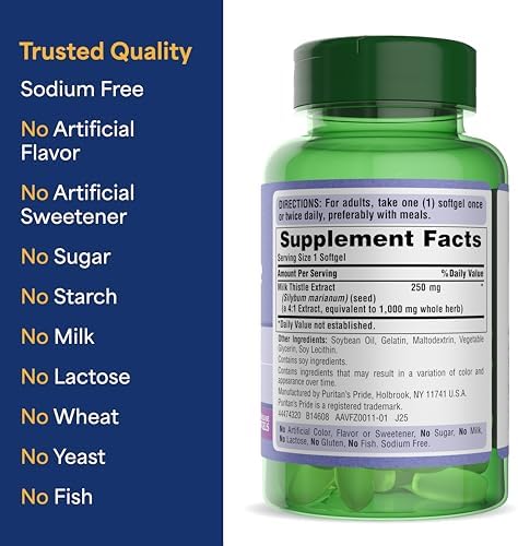 Premium imported herbal antioxidant milk thistle capsule size and bottle visual