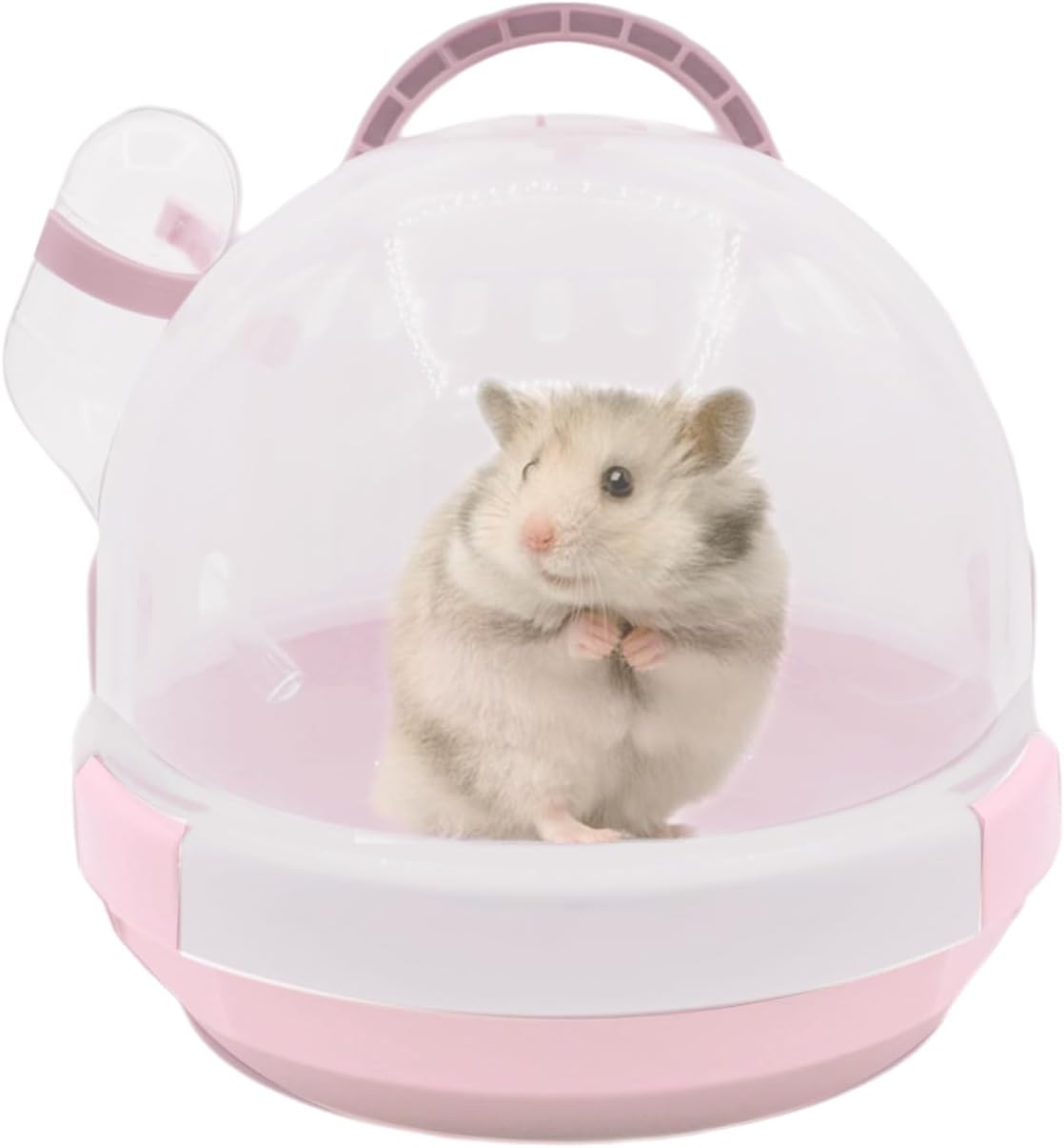 Hamster Carrier Cage PortableCages Small Animals Carry Travel Case with Water Bottle Plastic BreathableGuinea Pig Outgoing Cage for Dwarf Hamster Ferret Chinchillas Hedgehog (Brown) - Image 13