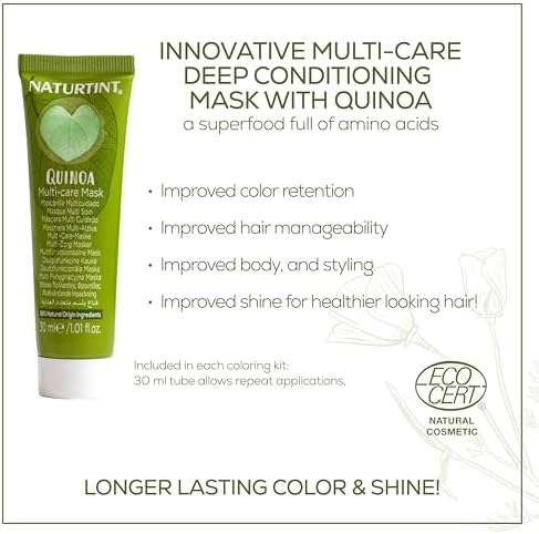 Before and after color results guide featured on Naturtint 5N Light Chestnut Brown packaging