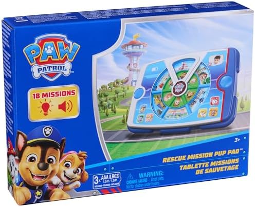 Complete view of the Paw Patrol Ryder interactive pad highlighting its durable plastic construction.