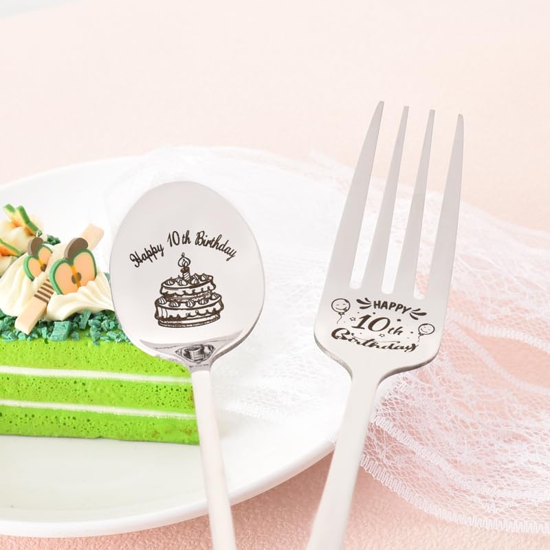 Sisadodo durable non rust engraved cutlery set for sons daughters grandchildren milestone presents