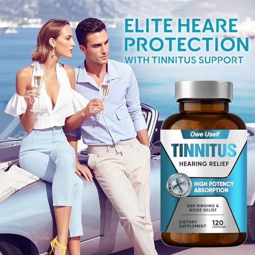 Owe Uself ear ringing support supplement facts showing Vitamin B and C ingredients