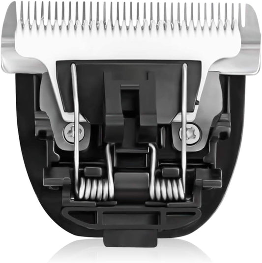 Oneisall model YP-7268 detachable stainless steel and ceramic grooming blade close up view
