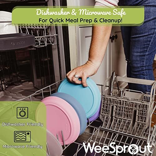 WeeSprout toddler dinnerware set inside packaging