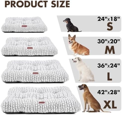 Dog Bed Crate Pad - Soft Fluffy Pet Cushion Mat for Small Dogs, Anti-Slip Comfy Kennel Pad for Puppy Crates - Image 7