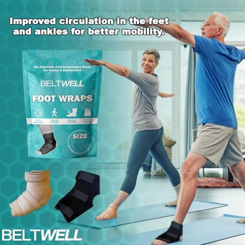 Close up of five strap adjustable system on Beltwell foot wrap
