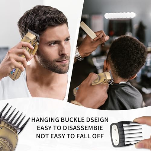Complete DNSHAN salon accessories kit packaging layout showcasing all ten secure metal clip replacement combs together.