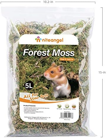 Niteangel 5L Forest Moss Soft Natural Moss Bedding Nesting for Dwarf Syrian Hamsters, Gerbils, mices, Degus or Other Small Animal - Image 6