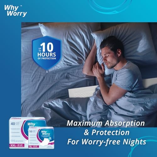 Stack of WhyWorry bed pads showing waterproof backing details