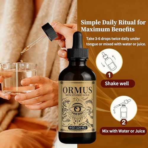 Ljoqm Ormus Gold Oil Pineal Gland 4 ounce size comparison
