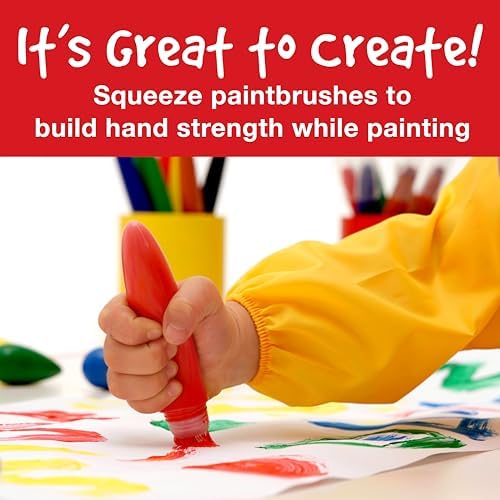 Faber-Castell Little Creatives paint brush set displaying the easy grip barrel design for fine motor development