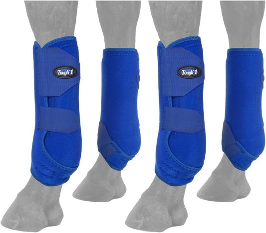 Tough 1 horse sports boots close up showing perforated air flow neoprene material