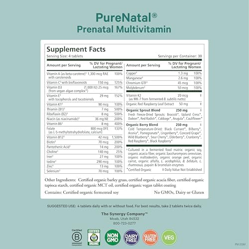 Pure Synergy PureNatal whole food prenatal multivitamin
