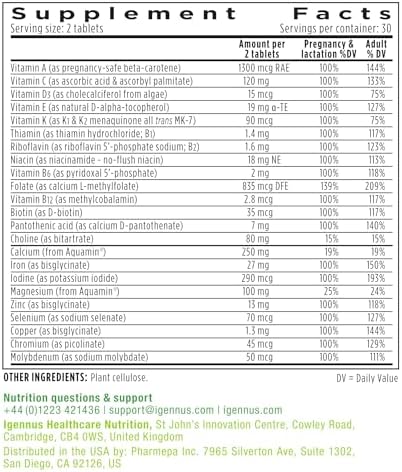 Authentic Igennus Methylated Prenatal Multivitamin bottle ready for shipping