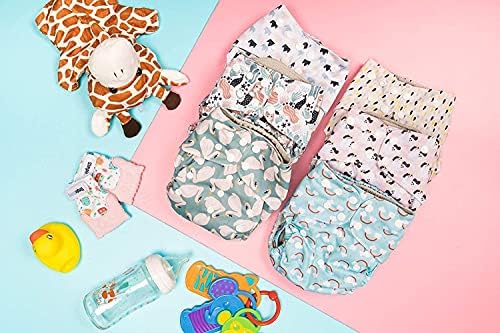 Simple Being cloth diaper showing adjustable snap button settings