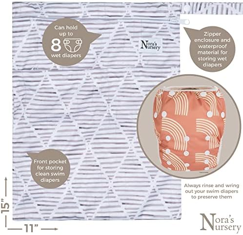 Interior athletic wicking jersey lining of Nora's Nursery diaper