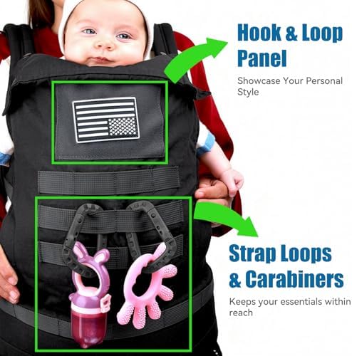 Back view of Yesybc ergonomic baby carrier demonstrating support