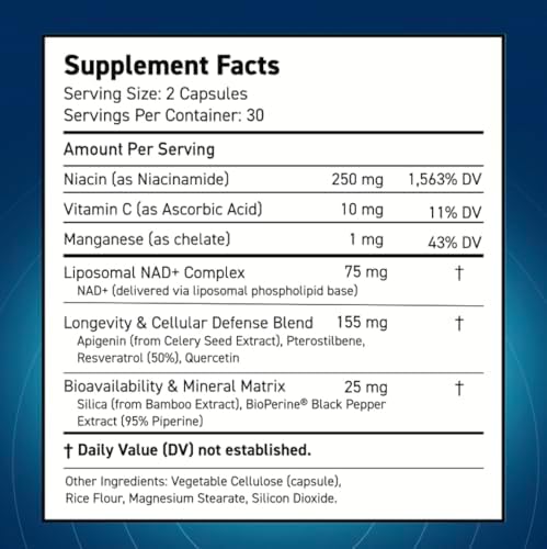 Side profile of Blue Haven Rx cellular energy supplement