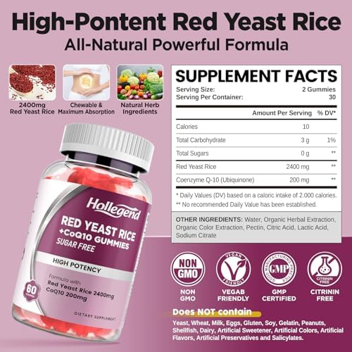 Hollegend heart health supplement sugar-free gummy texture