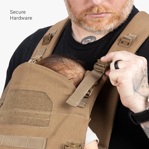 Durable cotton interior lining and foam padded structure of the Tactical Baby Gear carrier for toddlers.