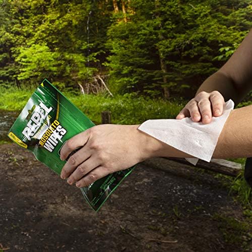 Repel personal insect repellent wipes pouch for travel and trekking safety