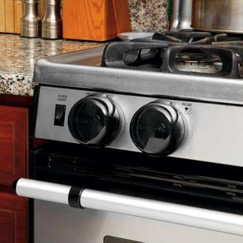 Safety 1st stove knob safety covers installed on gas stove