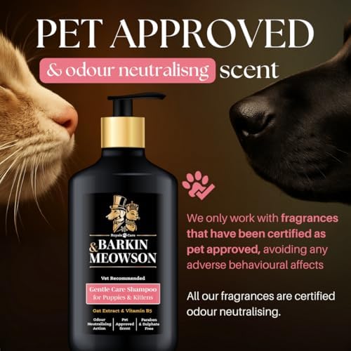 Barkin & Meowson Gentle Care pet wash for puppies and kittens texture illustration