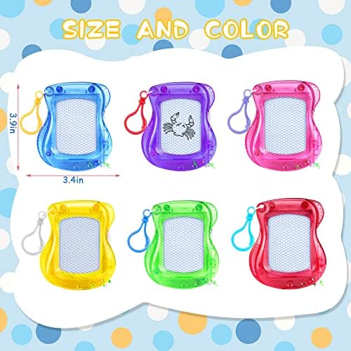 Assorted rainbow colored magnetic doodle pads for kids