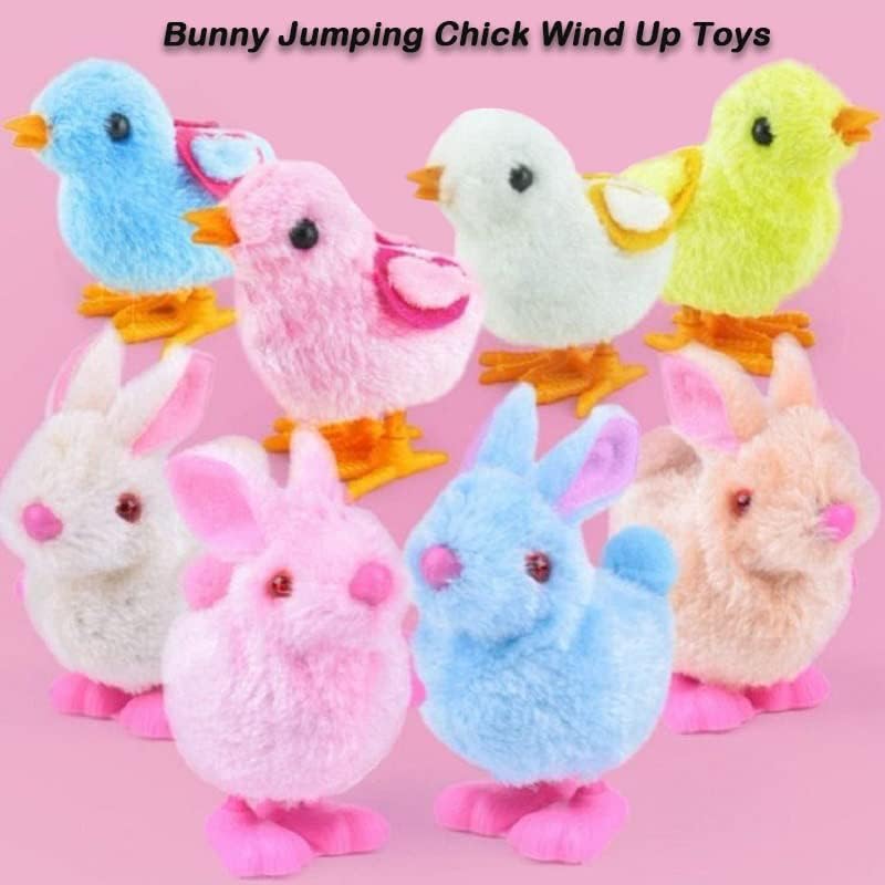 Close up view of the durable clockwork spring system of the hopping chick.