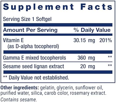 Authentic USA imported Life Extension Vitamin E dietary supplement bottle standing on clean surface.