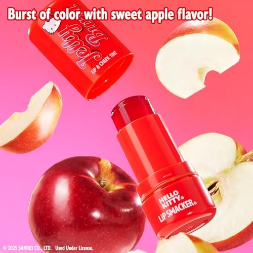 Lip Smacker Hello Kitty So Jelly Lip & Cheek Tint, Moisturizing Sheer & Buildable Color, Fun Bouncy Jelly Texture, Sweet Apple Flavor - Apple - Image 3