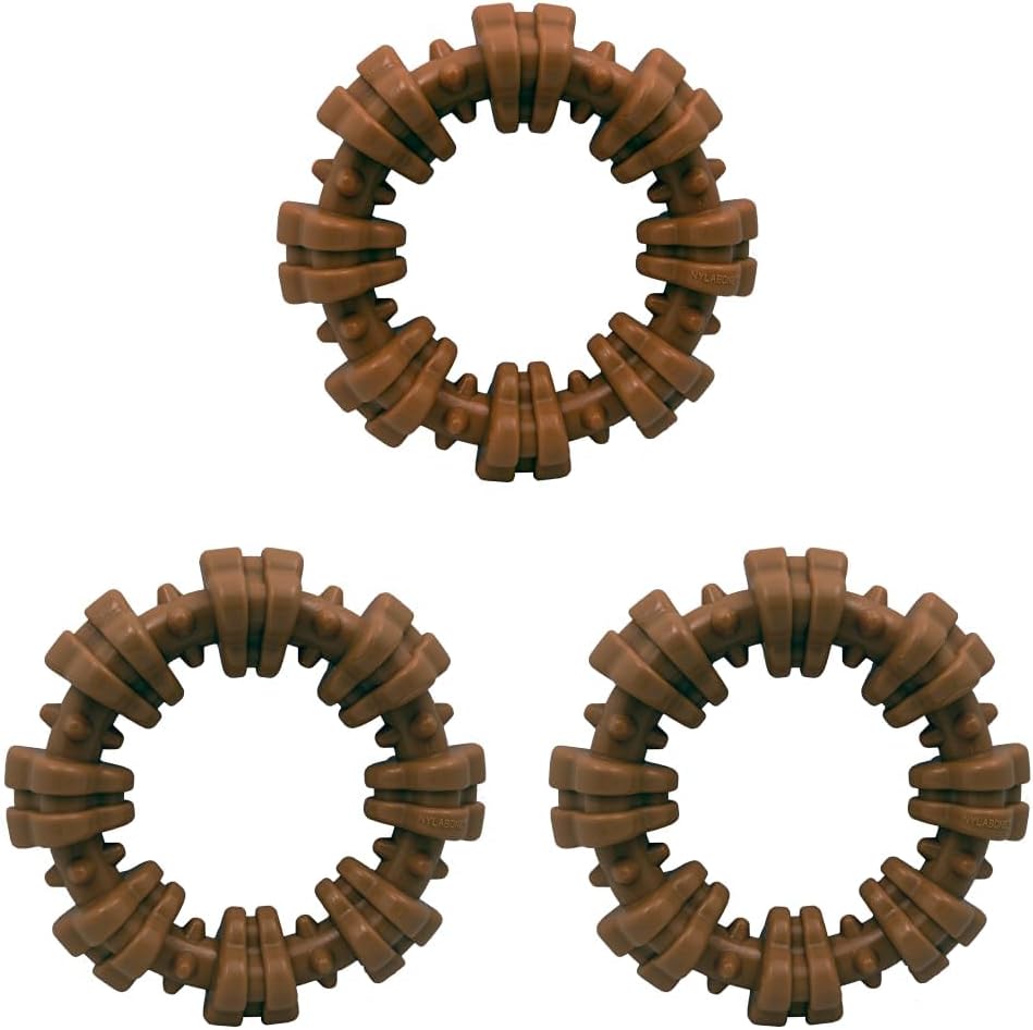 Nylabone Textured Ring Power Chew Toy for Large Dogs, Durable Dog Toys for Aggressive Chewers, Strong Dog Chew Bones To Keep Them Busy, Flavor Medley, X-Large - 50+ lbs, 1 Count - Image 15
