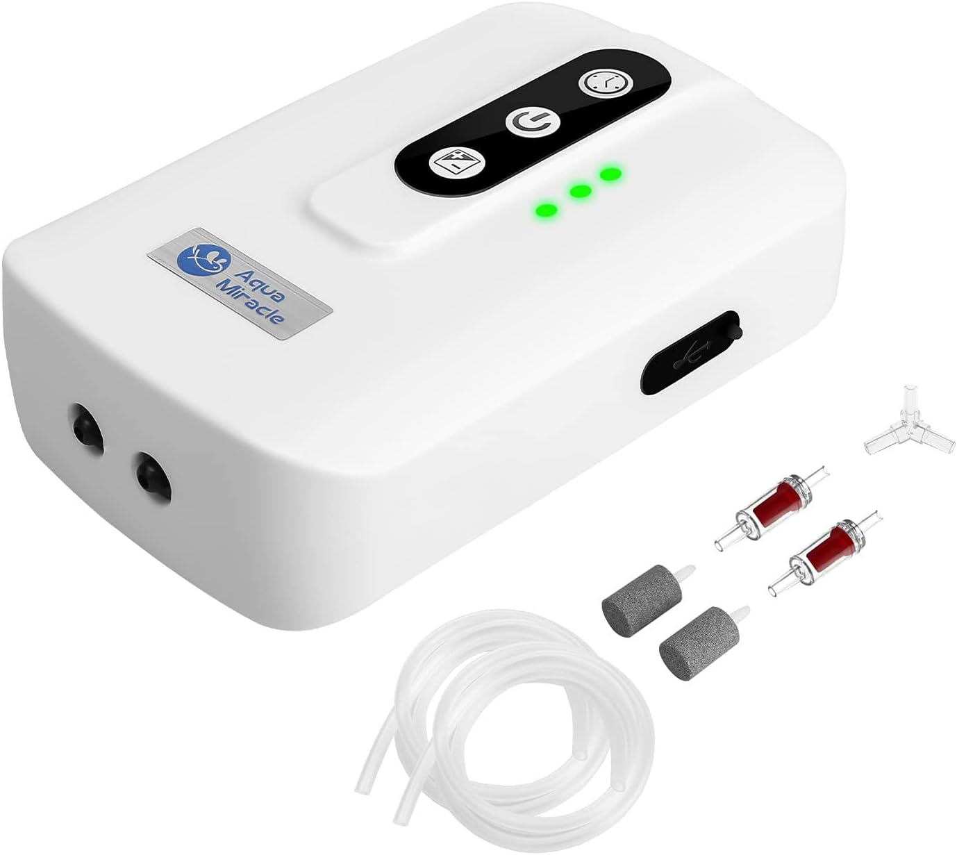 AquaMiracle Lithium Battery Powered Portable Aquarium Air Pump for Fish Tank, USB Rechargeable Aquarium Bubbler Aerator for Outdoor Fishing, Power Outages and Emergency - Image 10