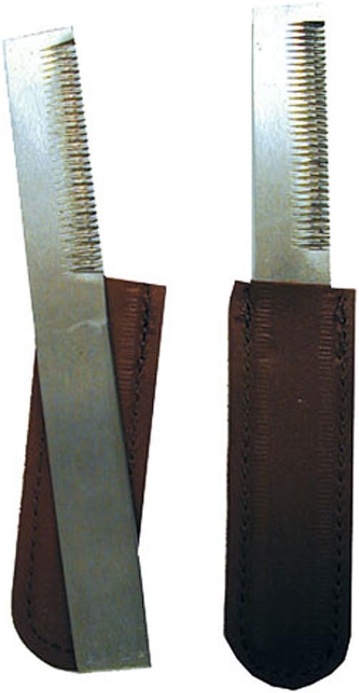 Intrepid International Stripping Comb front view with leather case