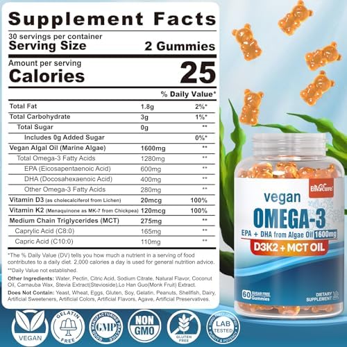 Envycure authentic USA imported vegan omega supplements packaging highlighting epa and dha ratios