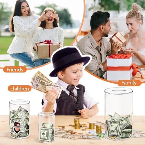 Hizgo imported transparent cash box for goal oriented savings