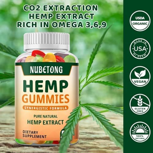 Nubetong high potency hemp gummies bottle top view