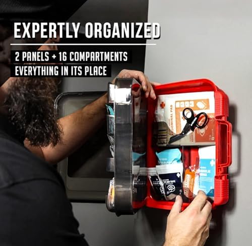 Everlit professional trauma shears and CPR mask included in medical supplies