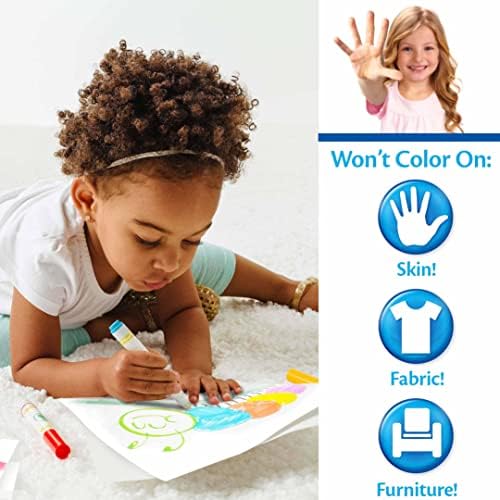 Back view of the Crayola Frozen set illustrating the non toxic safety benefits.