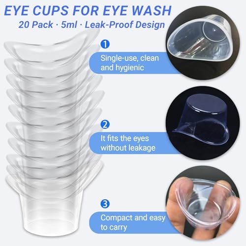 Hexinging portable plastic eyewash cups individual 5ml units for travel.
