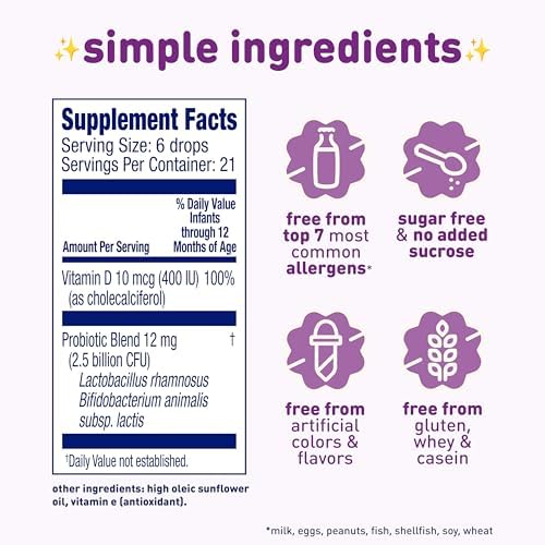 Enfamil baby probiotic drops packaging details