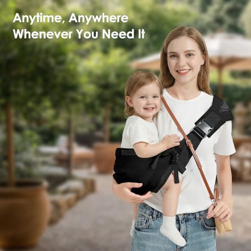 Rear view of the cross body support strap system on the NBDIB toddler carrier.