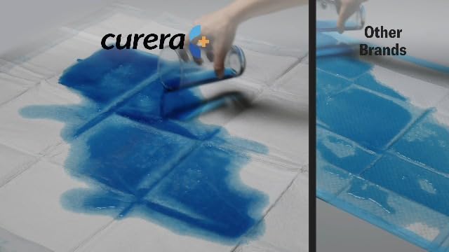 Curera incontinence pads being used on a medical hospital bed