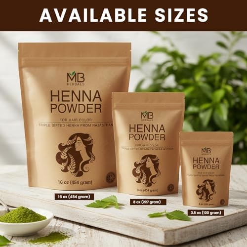 Resealable pouch packaging of MB Herbals pure lawsonia inermis leaf hair conditioner powder