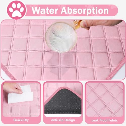 Siedihit Dog Cat Playpen, Puppy Pet Playpen Indoor for Small Dog Crate Tent Cage Outdoor, Portable Pop Up Dogs Enclosure Kennel with Carrying Case for Dogs/Cats/Rabbits(Pink, Small with pad) - Image 7