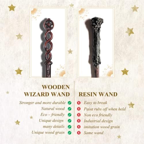 Handicraftviet wooden magic wand S5 model display