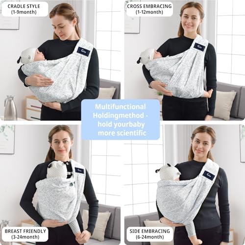 CUBY ergonomic hands free babywearing sling adjustment buckle