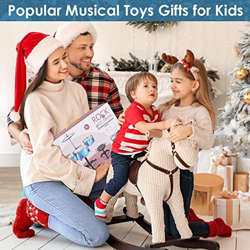 A lifestyle view demonstrating the compact size and portable design of the PaLeyFer toddler drum kit